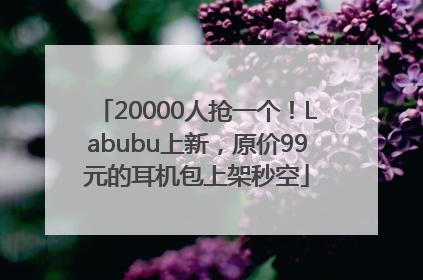 20000人抢一个！Labubu上新，原价99元的耳机包上架秒空