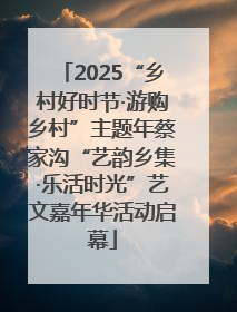 2025“乡村好时节·游购乡村”主题年蔡家沟“艺韵乡集·乐活时光”艺文嘉年华活动启幕