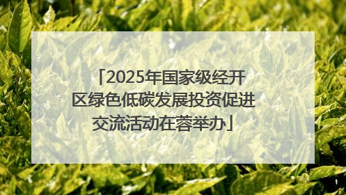 2025年国家级经开区绿色低碳发展投资促进交流活动在蓉举办