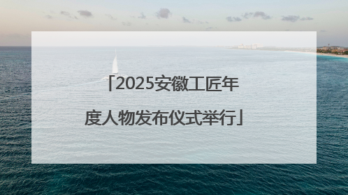 2025安徽工匠年度人物发布仪式举行