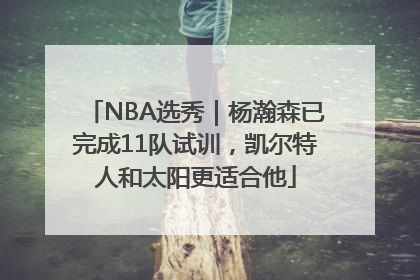 NBA选秀｜杨瀚森已完成11队试训，凯尔特人和太阳更适合他